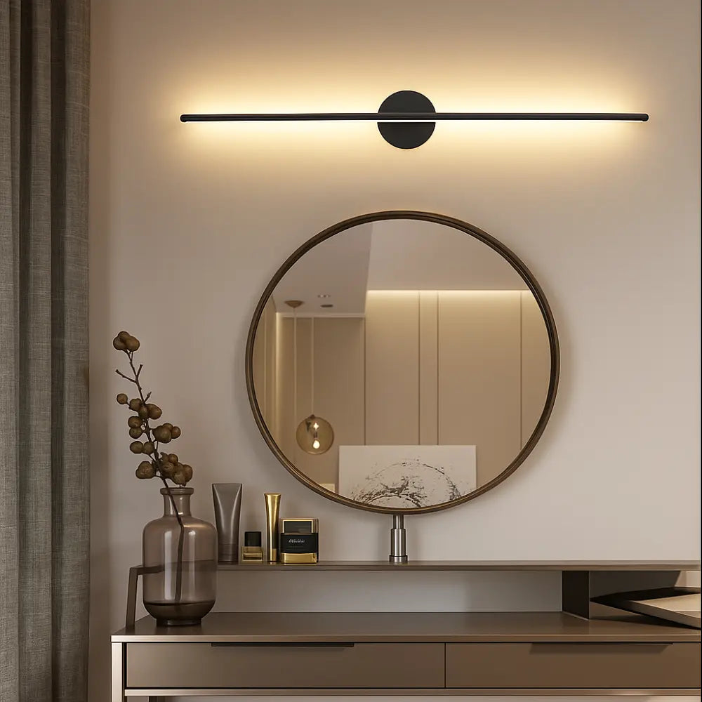 Applique murale LED noire aluminium vertical, design moderne et éco-responsable de Maison Applique.